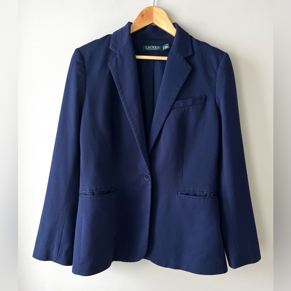 LAUREN Ralph Lauren Navy Blazer Women’s Size 10 - classic office formal preppy